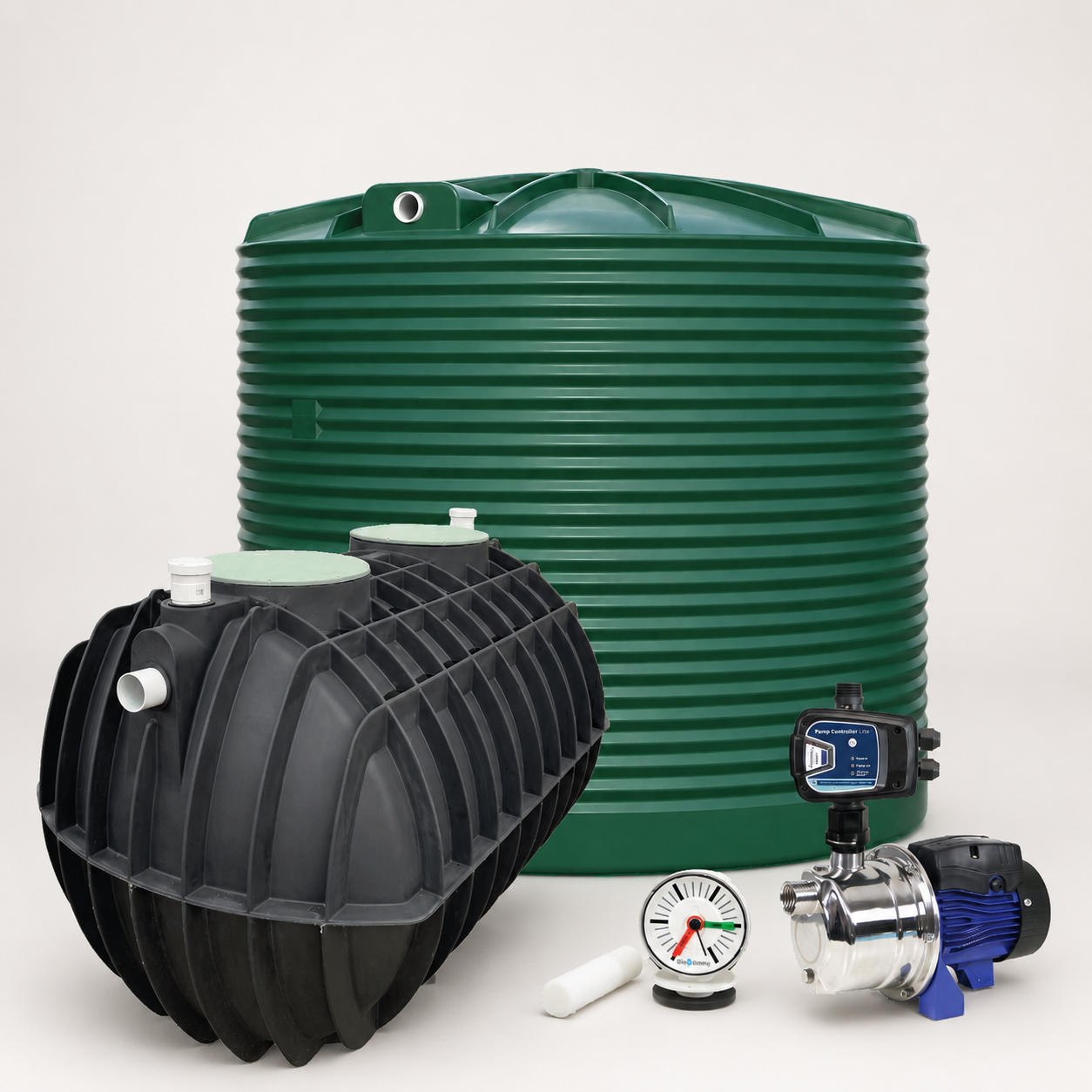 10,000L Water Tank + 3,054L Septic Tank + Bianco INOX45 Pump Package