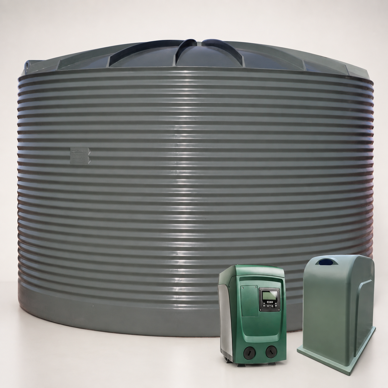 24,000 L Corrugated Poly Water Tank + DAB EsyBox Mini3