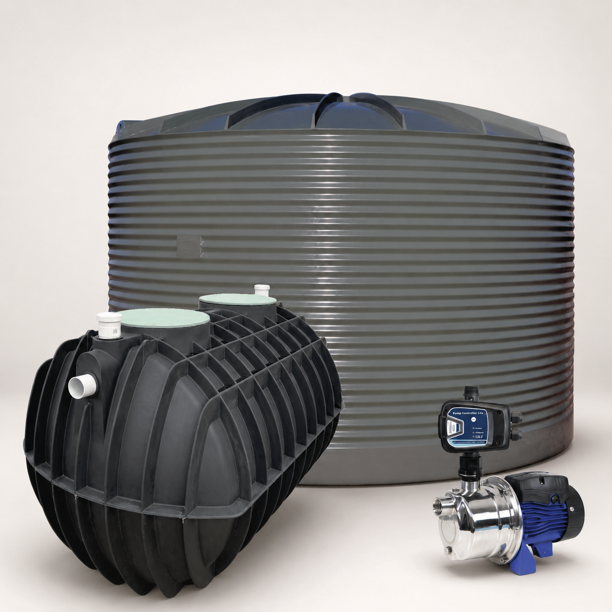 24,000L Water Tank + 3,054L Septic Tank + Bianco INOX45 Pump Package
