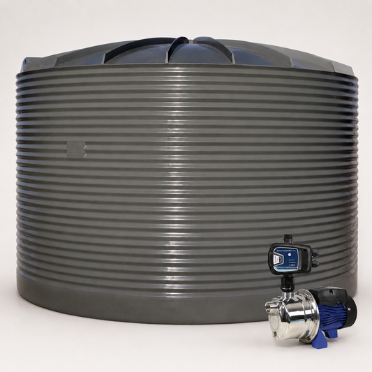 24,000 Litre Corrugated Poly Water Tank + Inox 45