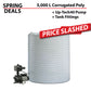5,000 Litre Corrugated - Mini Orb Poly Water Tank & UP-Tech Pump SPRING DEAL