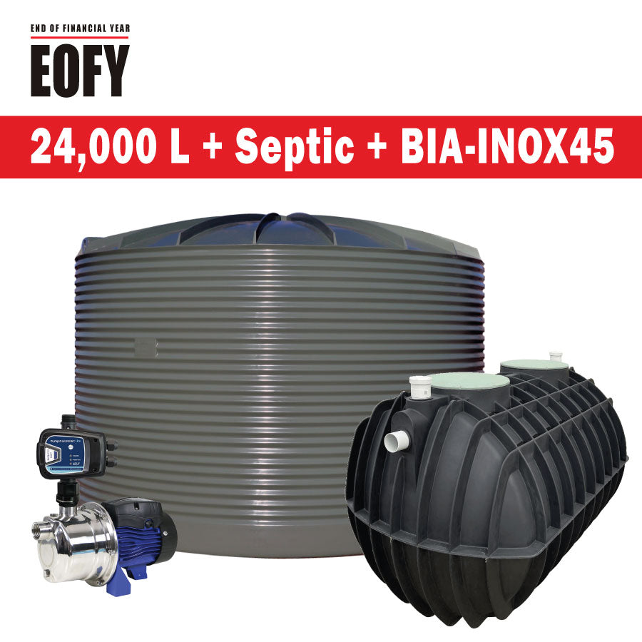 24,000 L Corrugated + 3,054 L Septic EOFY